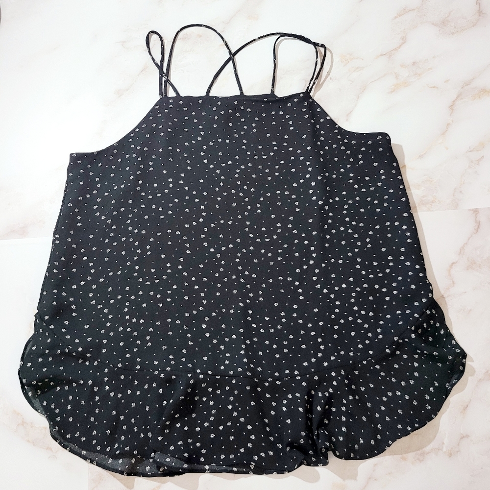 3/$10🖤 LOFT Strappy Floral Summer Blouse